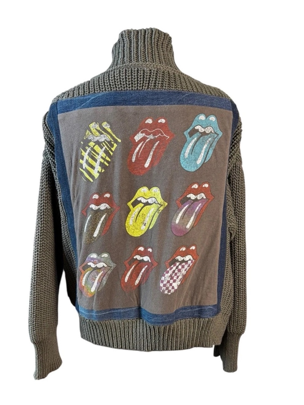 Shannon Passero Band Cardigan Rolling Stones One Size Upcycled Cardigan Band Tee